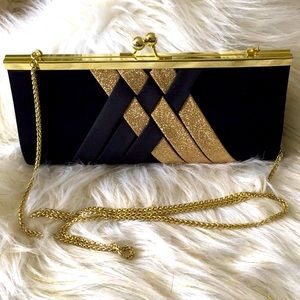 Classy Nina Black and Gold Bag